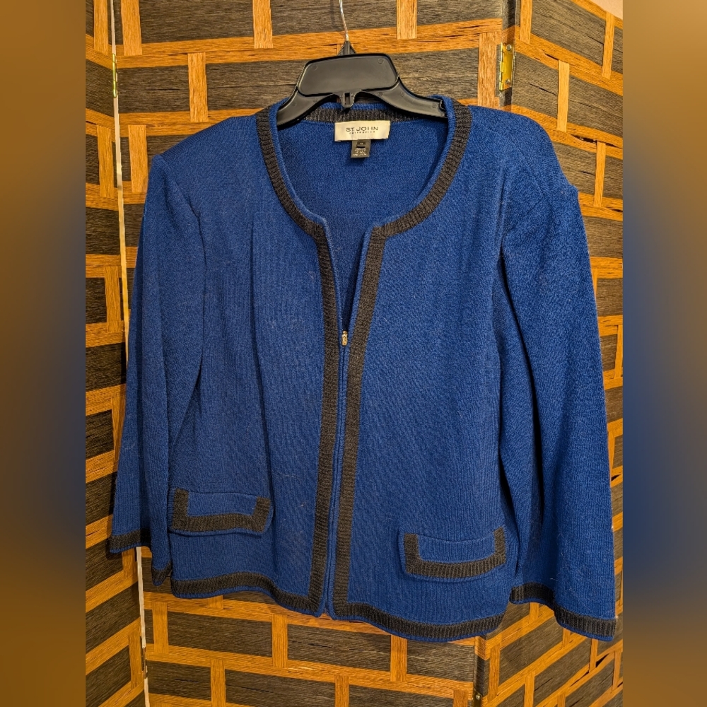 St John Royal Blue sweater 14